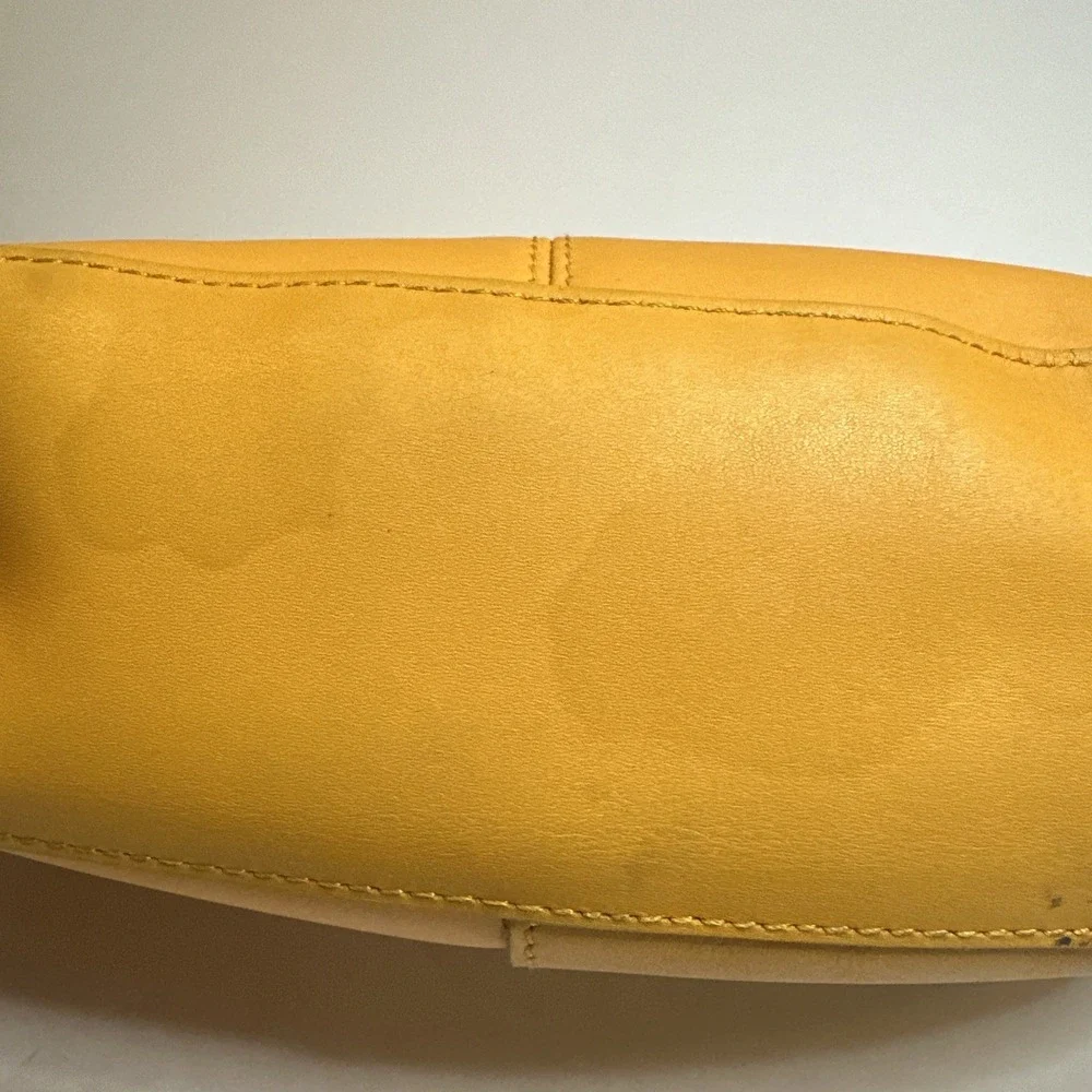 S-ZONE Hobo Crescent Leather Purse Shoulder Cognac Cowhide Full Grain